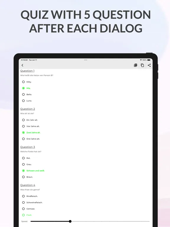 Learn German Conversations iPad スクリーンショット