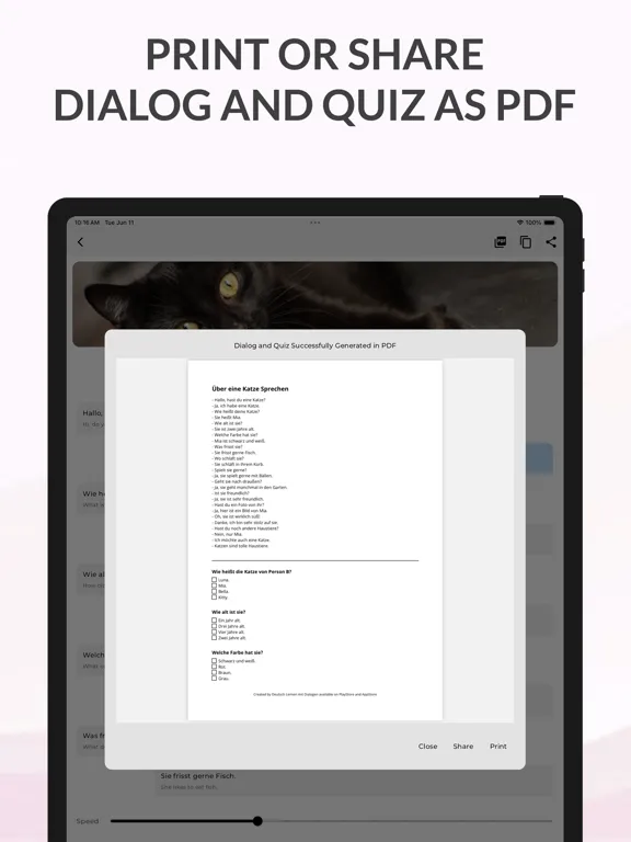Learn German Conversations iPad スクリーンショット