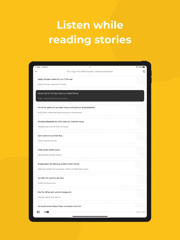 Learn German: Read and Listen iPad  स्क्रीनशॉट