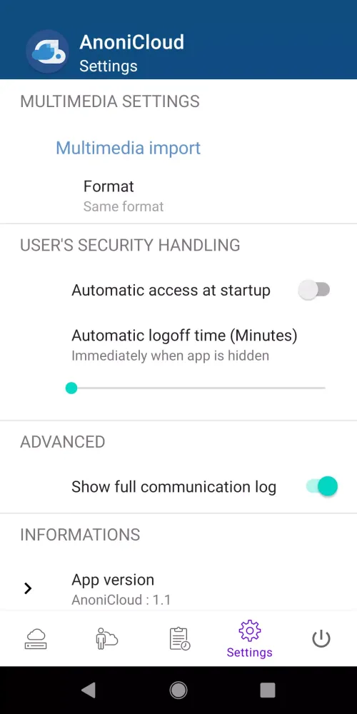 AnoniCloud Screenshots