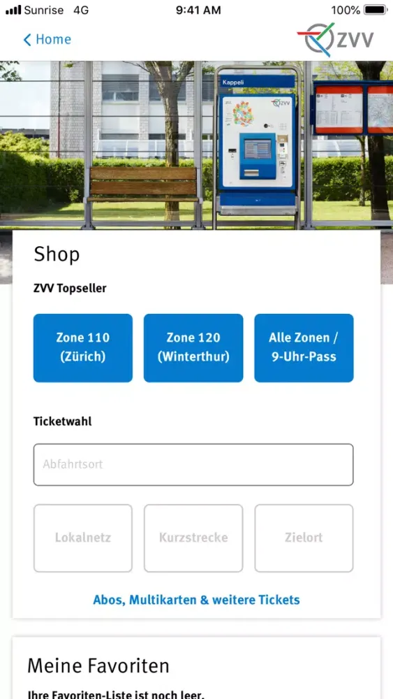 ZVV-Tickets Screenshots
