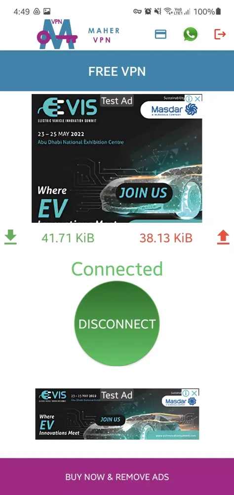 Tangkapan layar Maher VPN Chabi