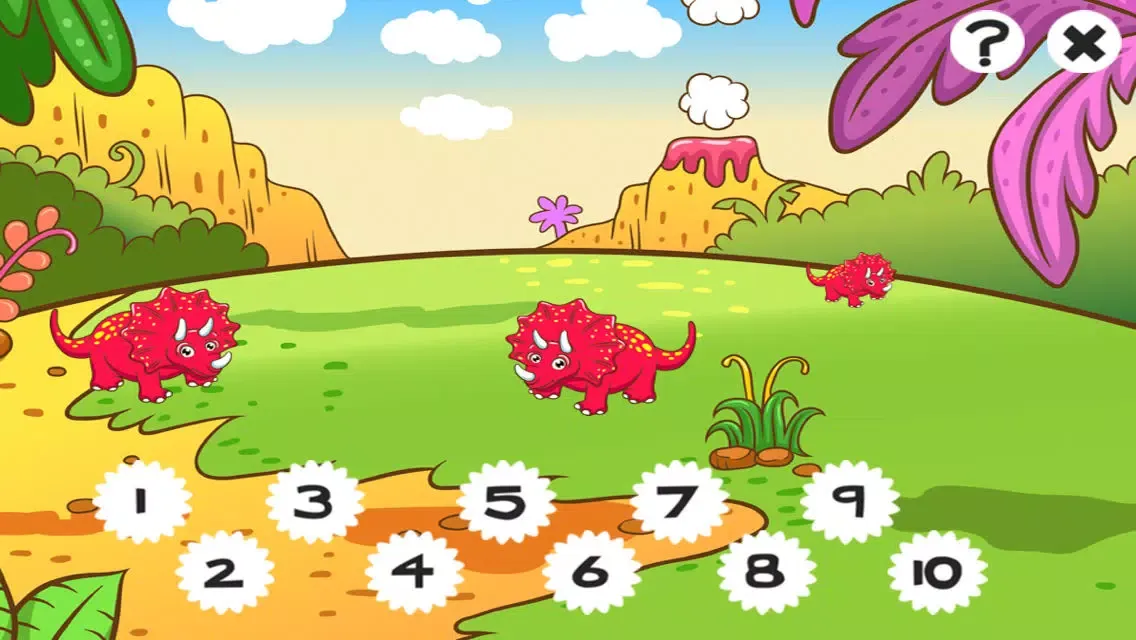Tangkapan skrin 123 Count-ing With Dino-saurs: Learn-ing To Count To Ten. My Kid-s & Baby First Number-s
