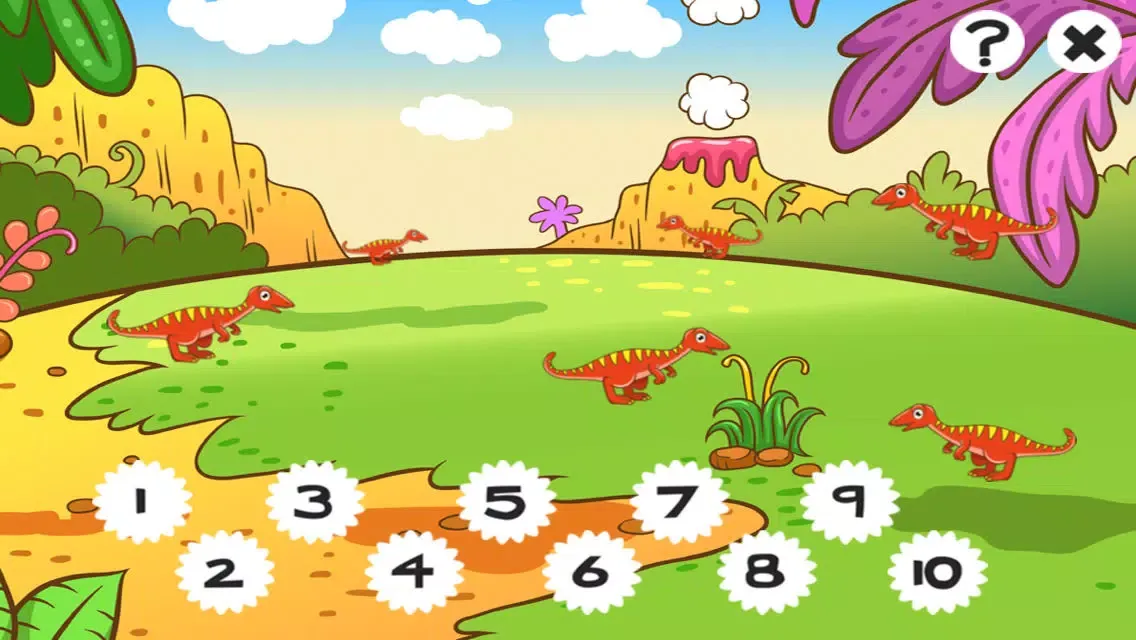 Tangkapan skrin 123 Count-ing With Dino-saurs: Learn-ing To Count To Ten. My Kid-s & Baby First Number-s