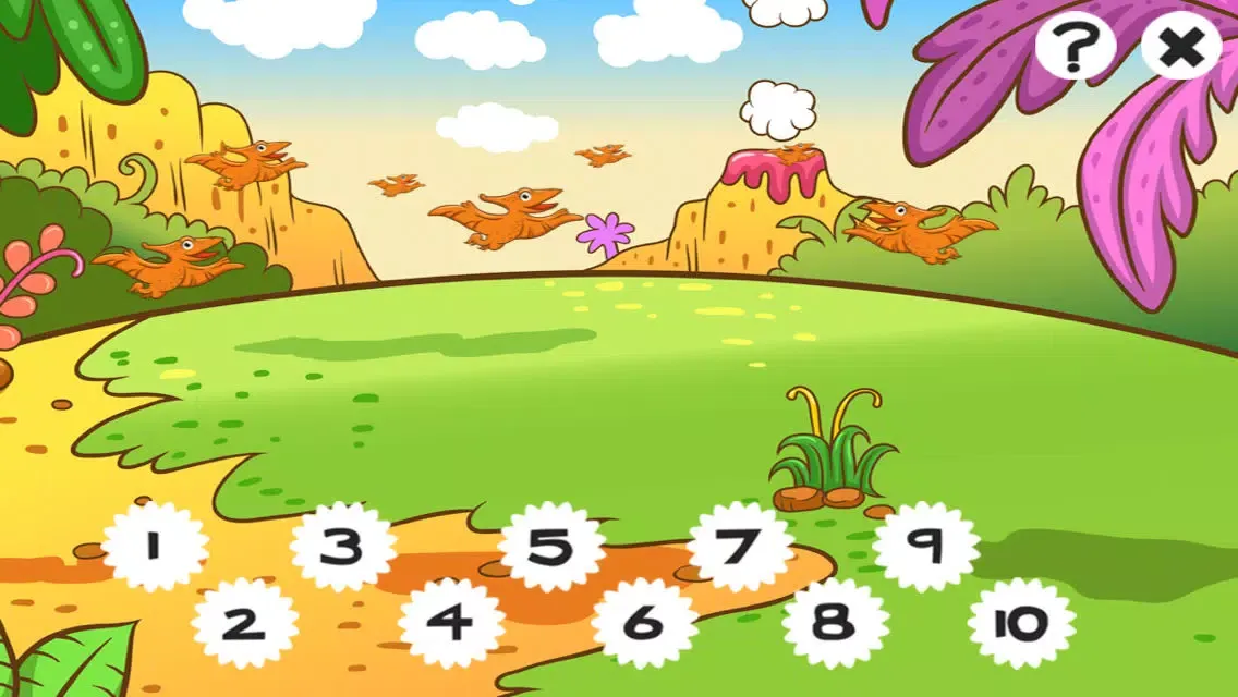 Tangkapan skrin 123 Count-ing With Dino-saurs: Learn-ing To Count To Ten. My Kid-s & Baby First Number-s