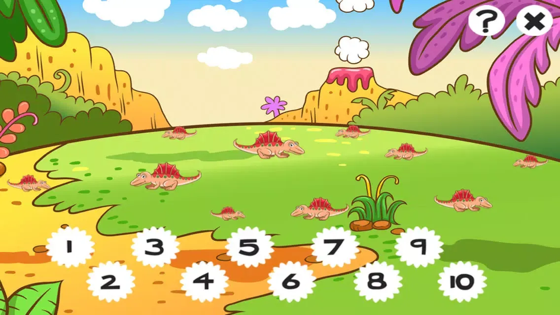 Tangkapan skrin 123 Count-ing With Dino-saurs: Learn-ing To Count To Ten. My Kid-s & Baby First Number-s