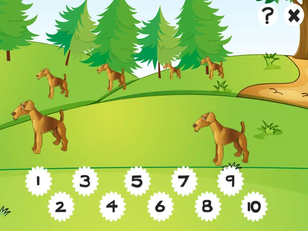 123 Count-ing Number-s Kids Game-s: Free Play-ing & Brain Training With Dogs iPad  Screenshots