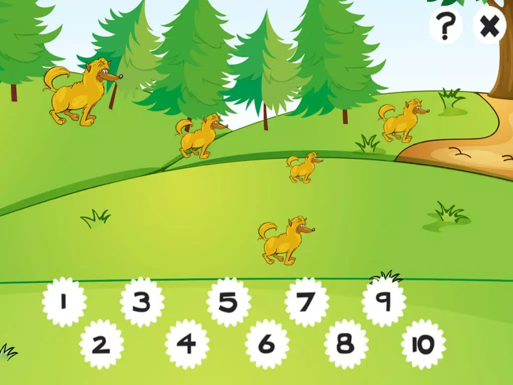 123 Count-ing Number-s Kids Game-s: Free Play-ing & Brain Training With Dogs iPad  Screenshots