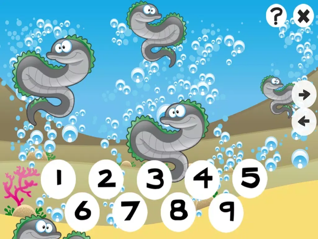 123 Counting Games For Kids With Open Sea animals iPad  Screenshots