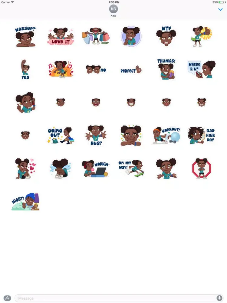 Becky Stickers iPad 應用截圖