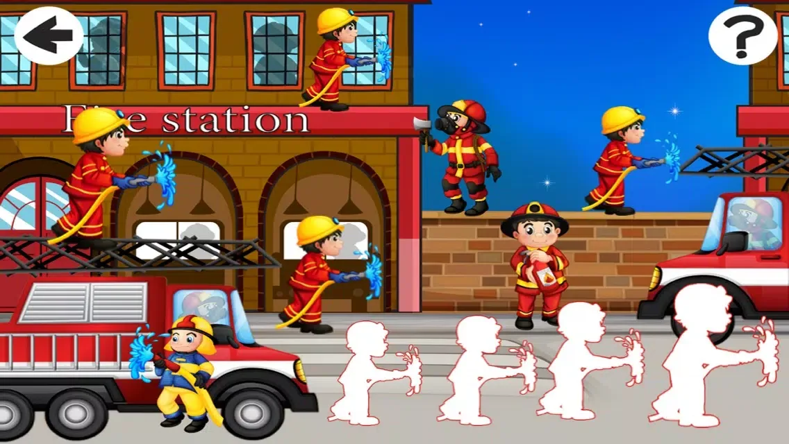 ภาพหน้าจอของ A Fire-Fighter Game For Boy-s and Girl-s: Kids Sort-ing Game with Fun-ny Tasks: Play with truck-s