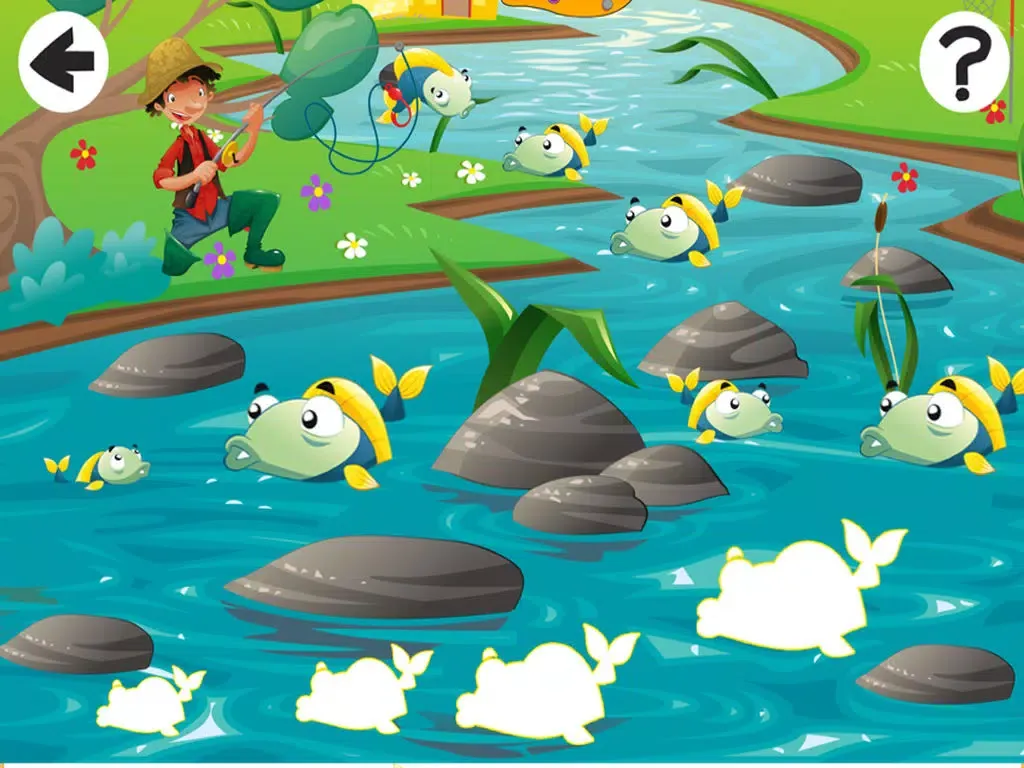 A Fish-er-man-s Learn-ing Game For Small Kid-s: Teach-ing Sort-ing and Puzzle with animal-s iPad  Screenshots