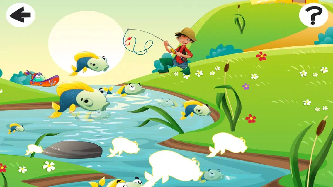 A Fish-er-man-s Learn-ing Game For Small Kid-s: Teach-ing Sort-ing and Puzzle with animal-s Screenshots