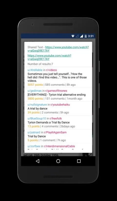 Search for Reddit Screenshots
