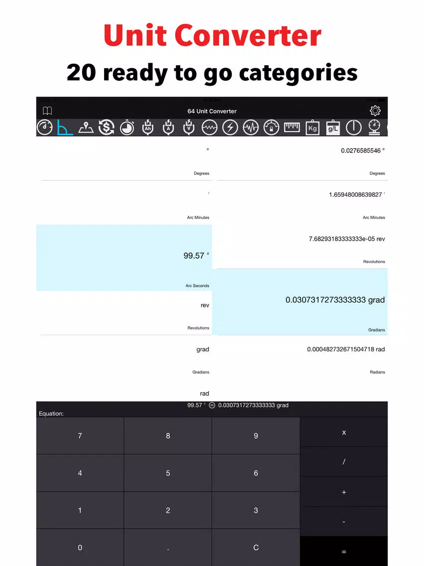 Zrzuty ekranu 64 Unit Converter iPad 