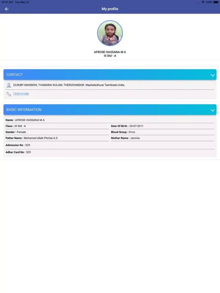 Chalo School iPad  스크린샷