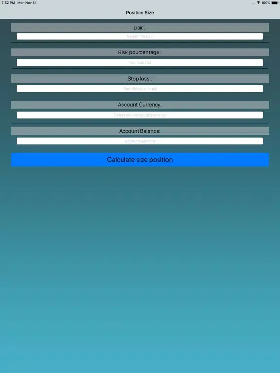 forex position size iPad  Screenshots