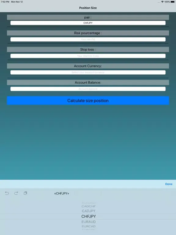 forex position size iPad  Screenshots