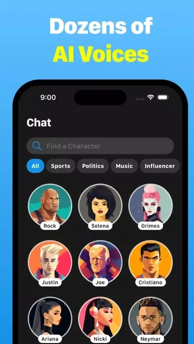 Character AI: Celebs Voice AI應用截圖