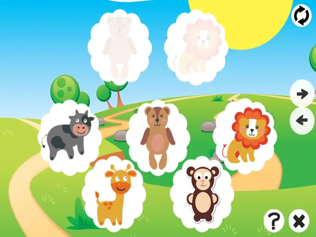 Captures d'écran de Animated Animal-Puppies Kids & Baby Memo Games For Toddlers! Free Educational Activity Learning App iPad 