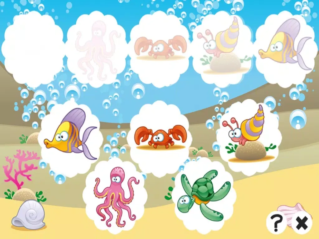 Capturas de tela do Animal-s Underwater Memo For Kids: Fun Education-al Kids Game iPad 