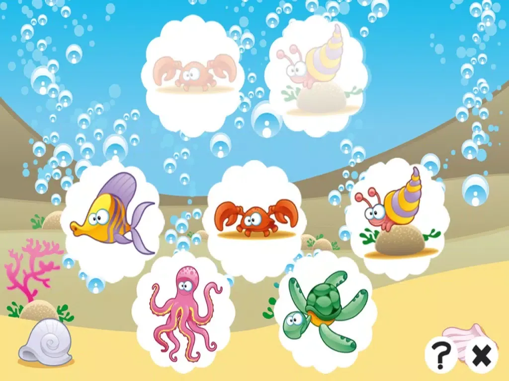 Capturas de tela do Animal-s Underwater Memo For Kids: Fun Education-al Kids Game iPad 
