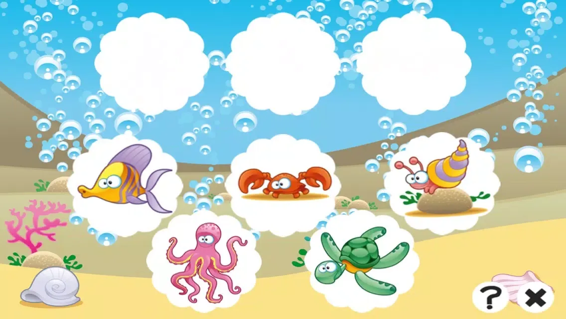 Capturas de tela do Animal-s Underwater Memo For Kids: Fun Education-al Kids Game