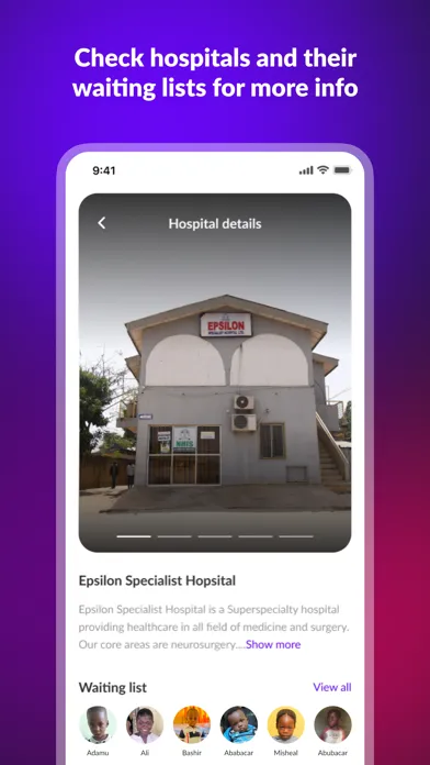 Capturas de pantalla de Helpster Charity. Saving Lives