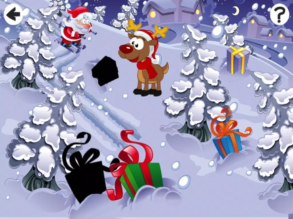 Christmas Puzzle For Small Kids: Tricky Game With Santa-Claus and Snow-Man iPad  Screenshots