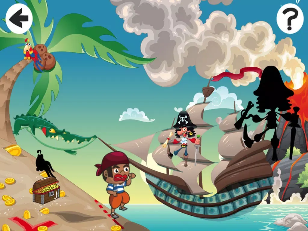 Capturas de tela do A Crazy Pirate-s Captain Hook Teach-ing Kid-s Game-s to Spot the Shadow iPad 