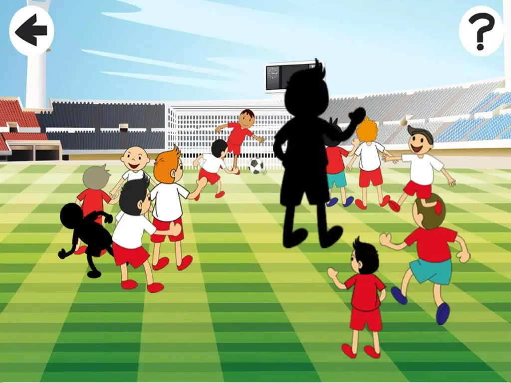 A Foot-ball Play-ers Cup With Soccer Kid-s, Ball-s and Goal-s in One Crazy Shadow-Game iPad  Screenshots