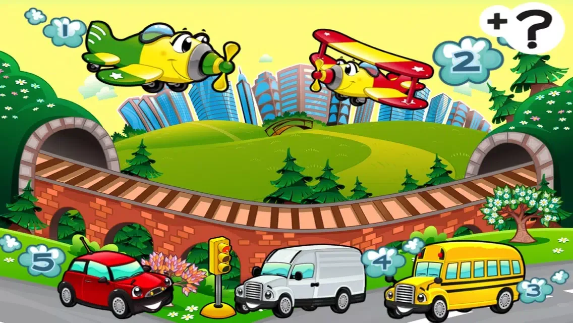 Capturas de tela do Absolutely Amazing Kids Game For Free With Great Vehicles in The City: Sort The Car-s By Size!