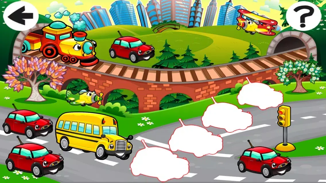 Capturas de tela do Absolutely Amazing Kids Game For Free With Great Vehicles in The City: Sort The Car-s By Size!