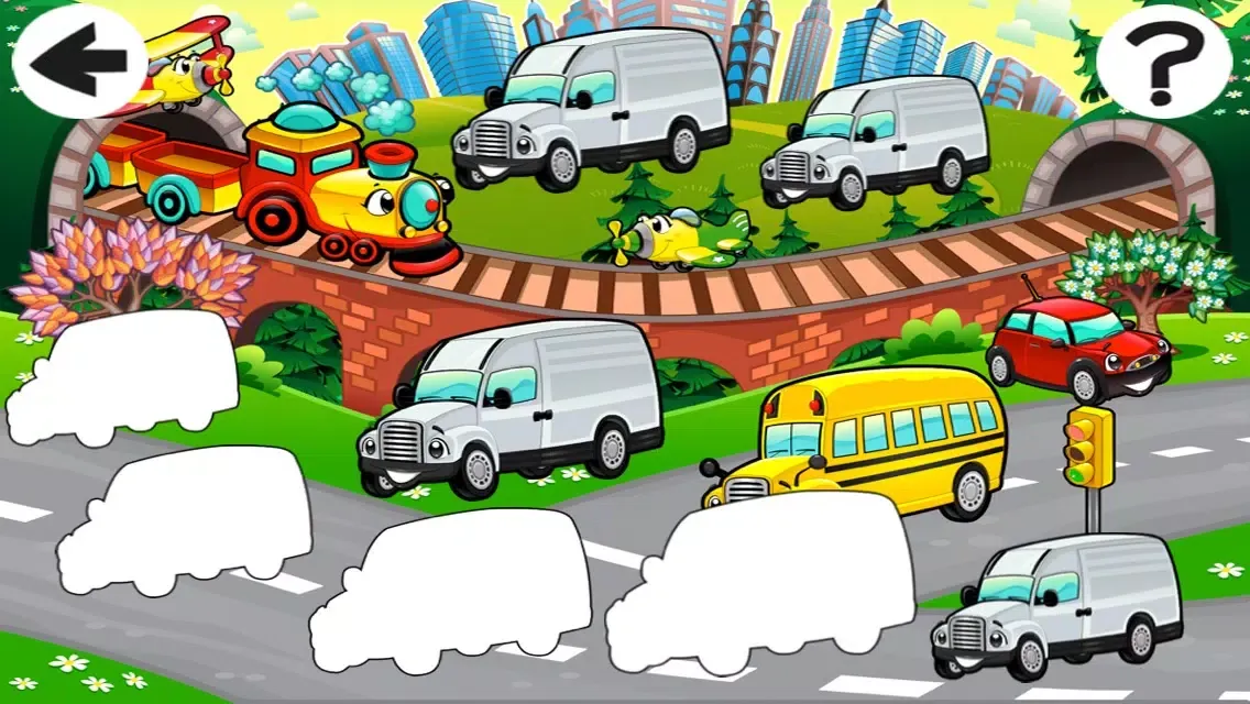 Capturas de tela do Absolutely Amazing Kids Game For Free With Great Vehicles in The City: Sort The Car-s By Size!
