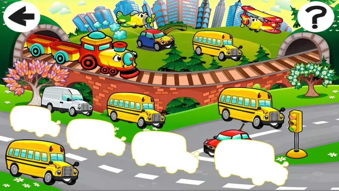 Capturas de tela do Absolutely Amazing Kids Game For Free With Great Vehicles in The City: Sort The Car-s By Size!