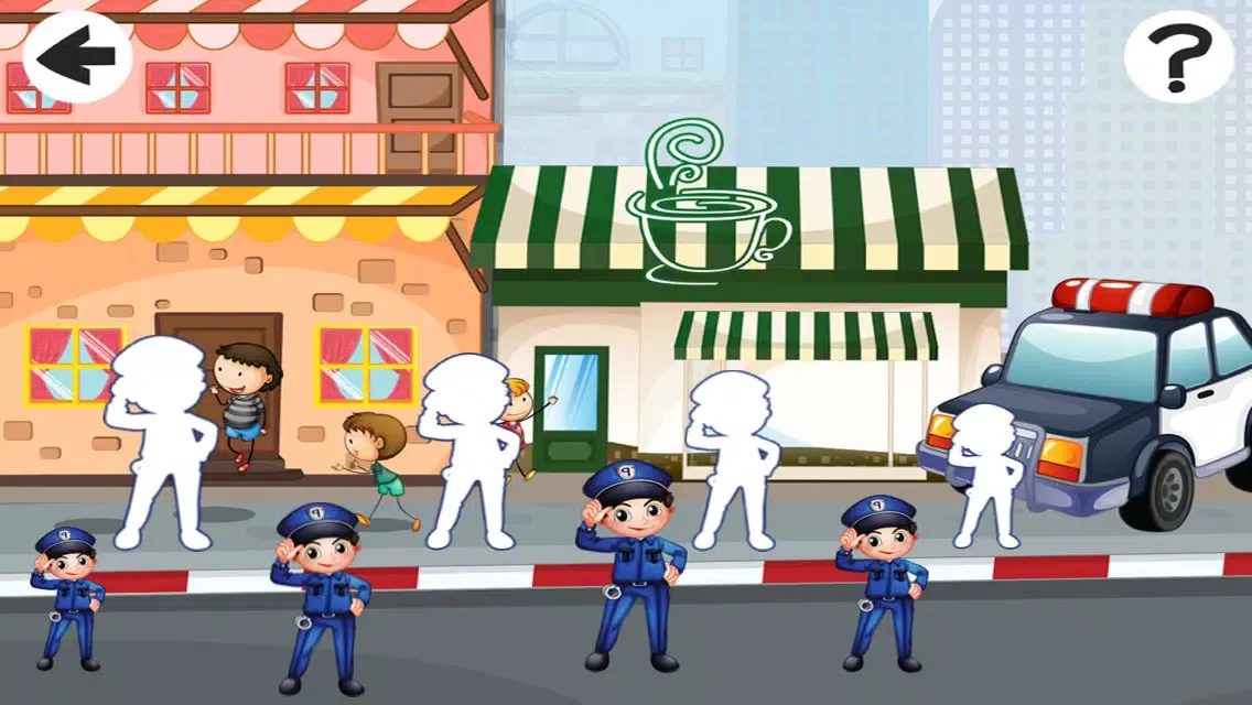A Police Station Education-al Kid-s Game-s with Colour-s and Puzzle Task-s应用截图