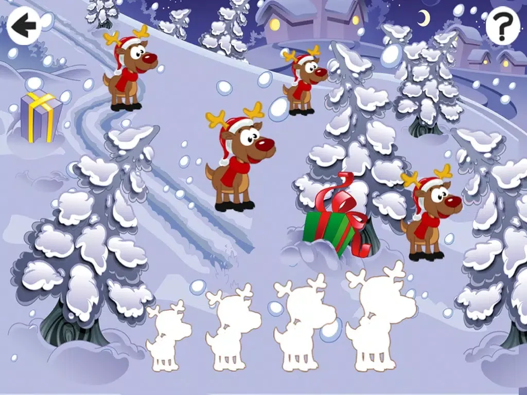 Baby & Kids Christ-mas Education-al Learn-ing Game: Sort-ing Santa & Snow-Man By Size iPad  스크린샷