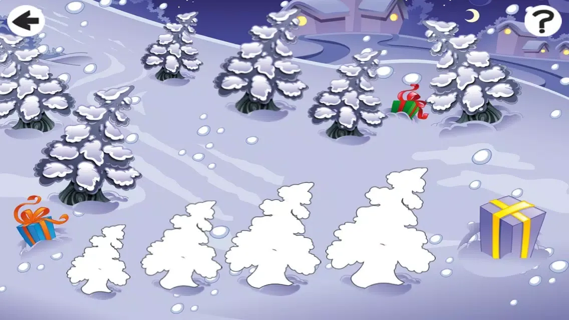 Baby & Kids Christ-mas Education-al Learn-ing Game: Sort-ing Santa & Snow-Man By Size 스크린샷