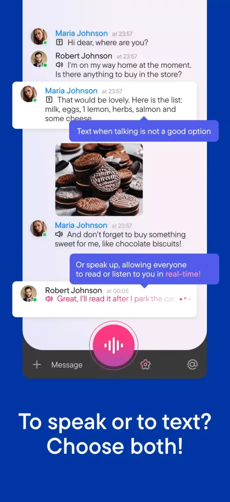Actual Chat Screenshots