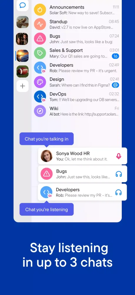 Actual Chat Screenshots