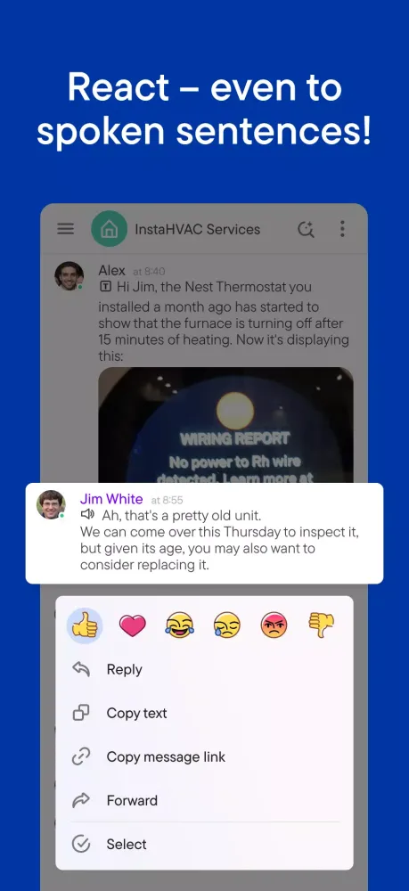 Actual Chat Screenshots