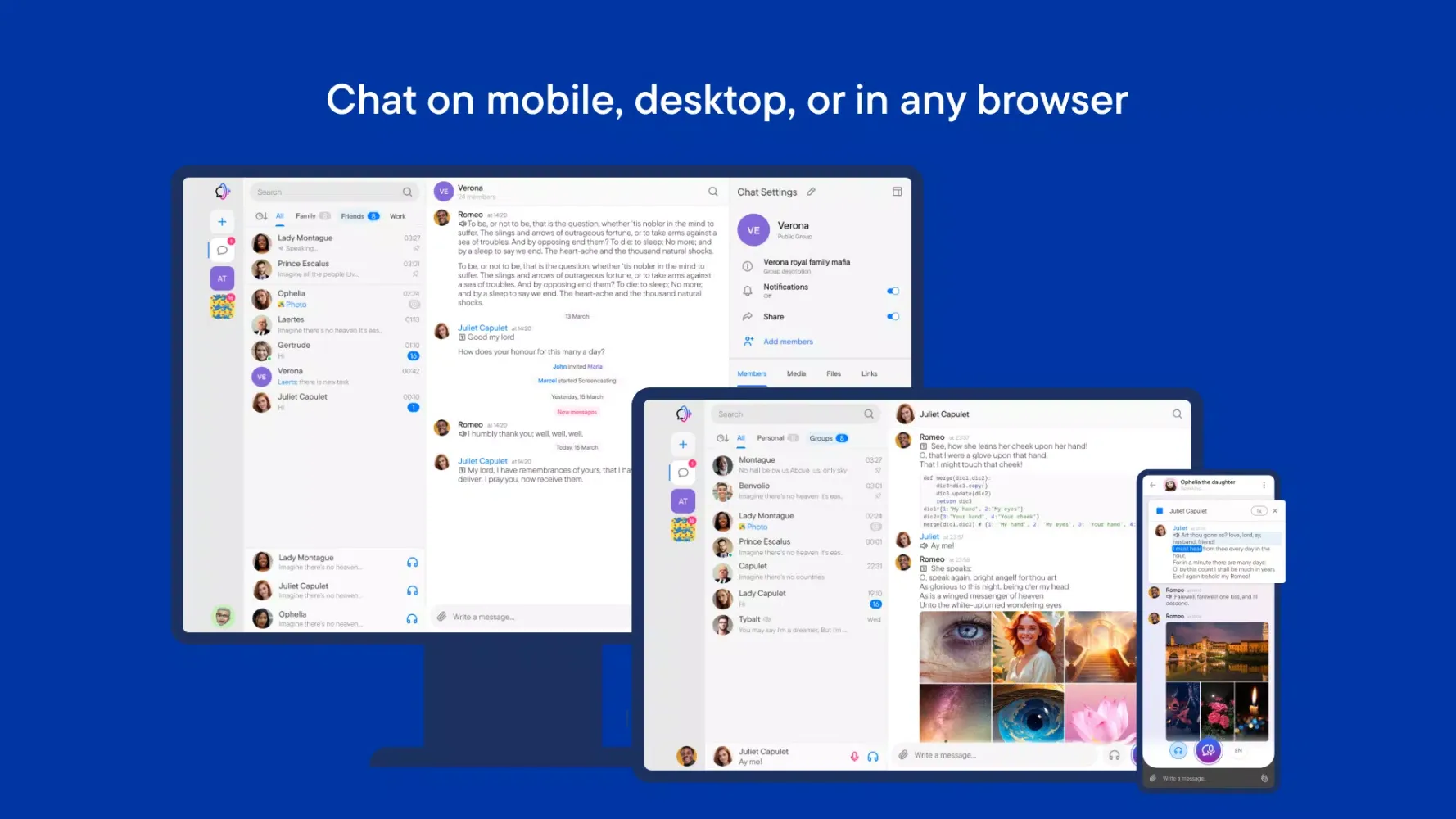 Actual Chat Screenshots