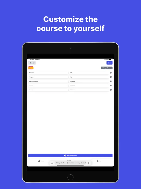 Mentis - AI Language Tutor iPad  Screenshots