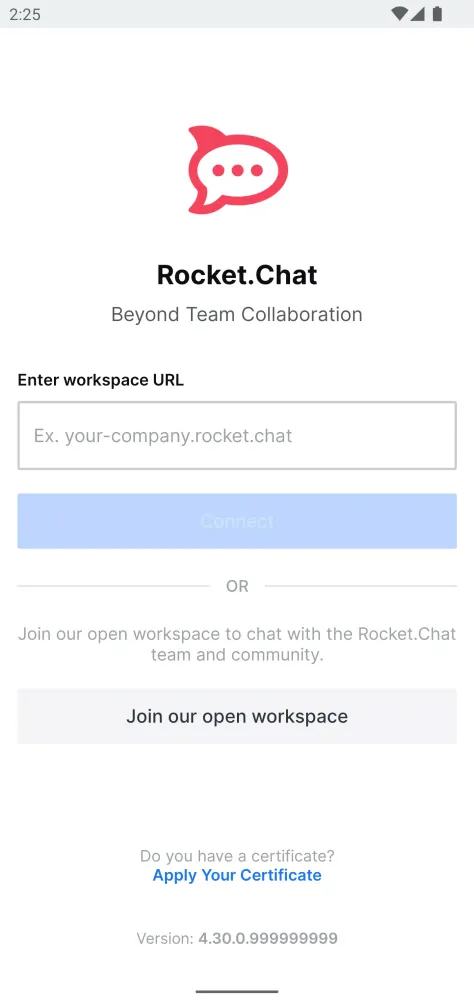 Rocket.Chat應用截圖