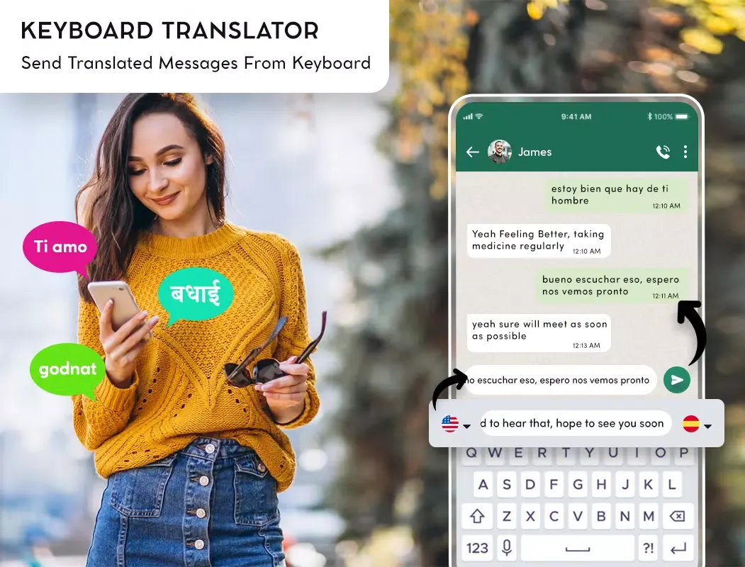 Capturas de pantalla de Translator Keyboard All Chats