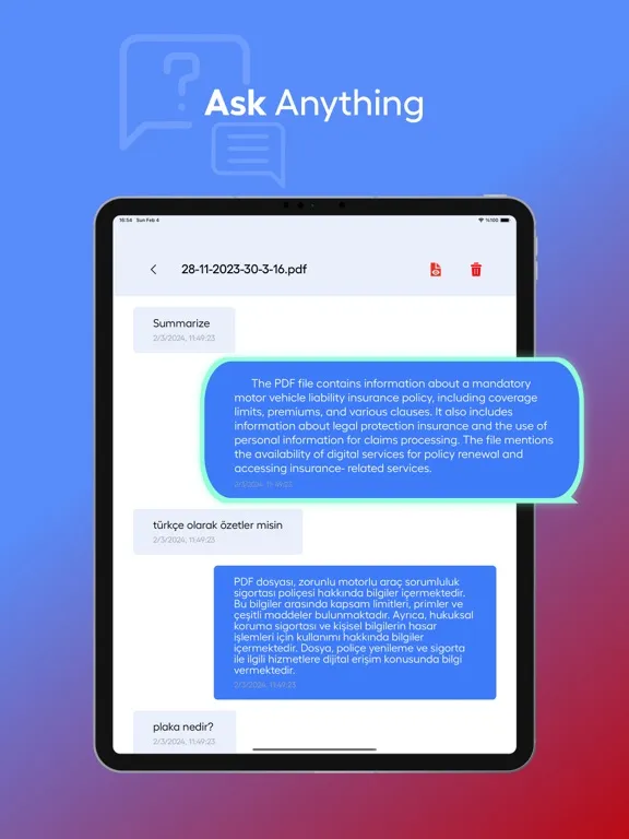 Скриншоты ChatPDF: PDF Ai & Pdf Summary iPad 