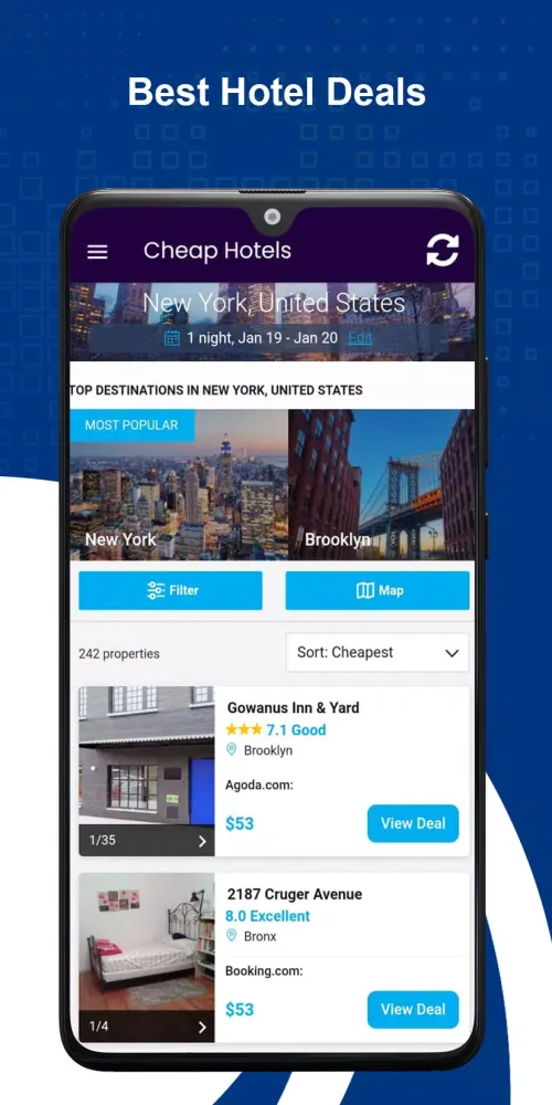 Ảnh chụp màn hình của Cheap hotels : Extended stays