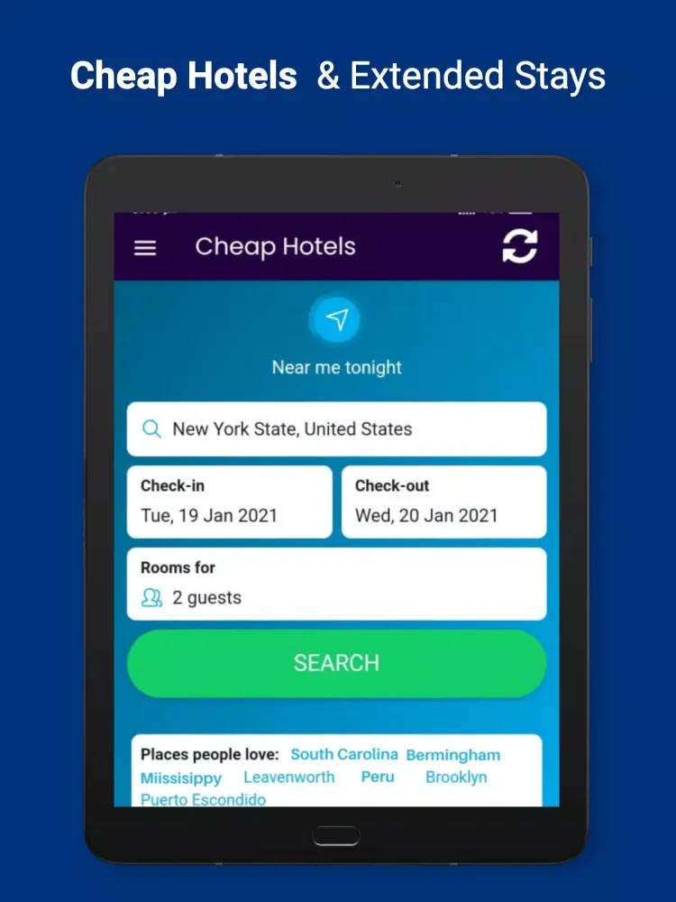 Ảnh chụp màn hình của Cheap hotels : Extended stays