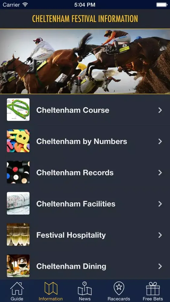ภาพหน้าจอของ Cheltenham Festival Guide