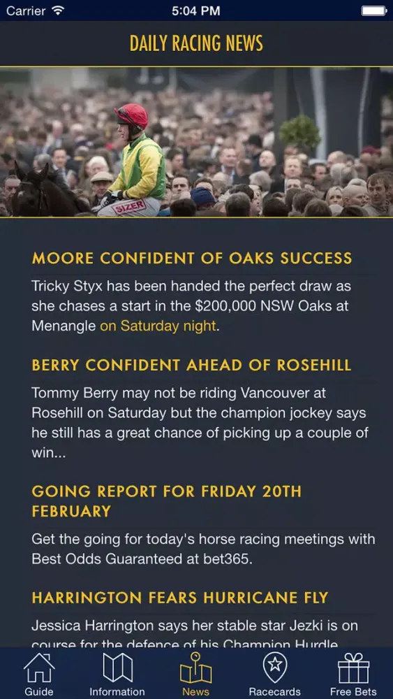 ภาพหน้าจอของ Cheltenham Festival Guide